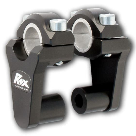 Rox Risers - Pivoting 2" Rise For 22Mm And 28Mm Handlebars - BLACK