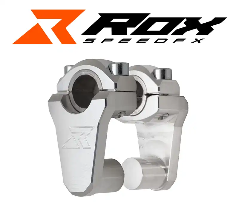 Rox Risers - Pivoting 2" Rise For 22mm And 28mm Handlebars - SILVER