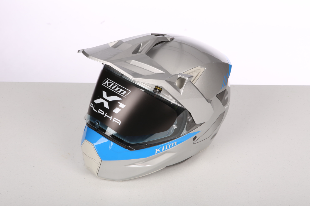 KLIM X1 Alpha Helmet ECE - GLOSS CONCEPT HIGH RISE ELECTRIC BLUE LEMONADE