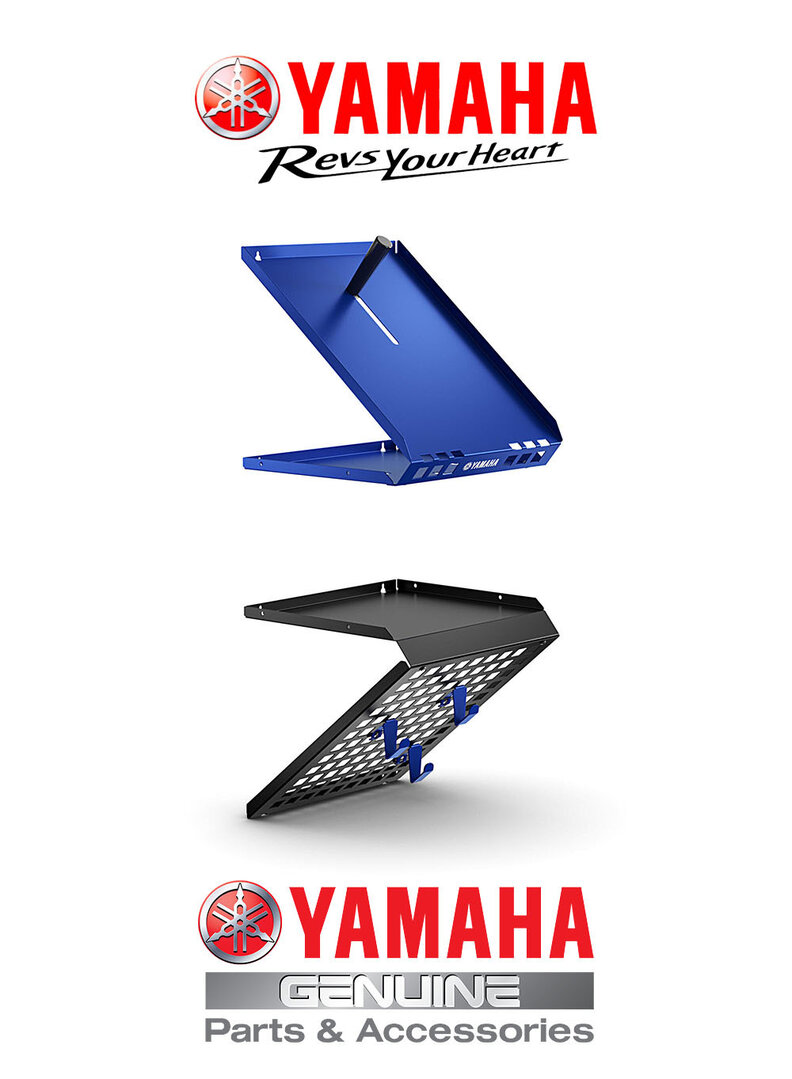 OEM Yamaha Riding Gear Rack - BLUE