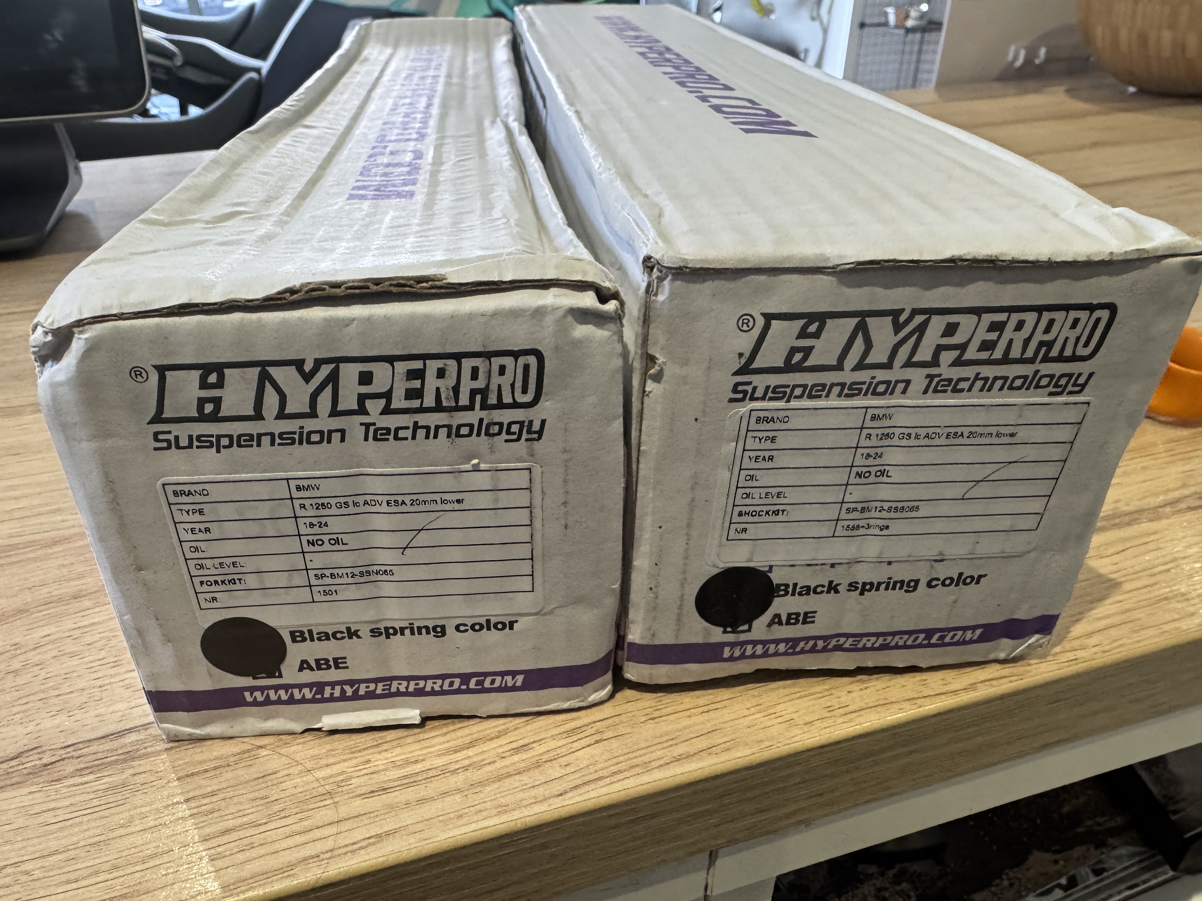 Set Of Hyperpro 20mm Lowering Springs - For Lowered BMW R1250 GSA With ESA Only