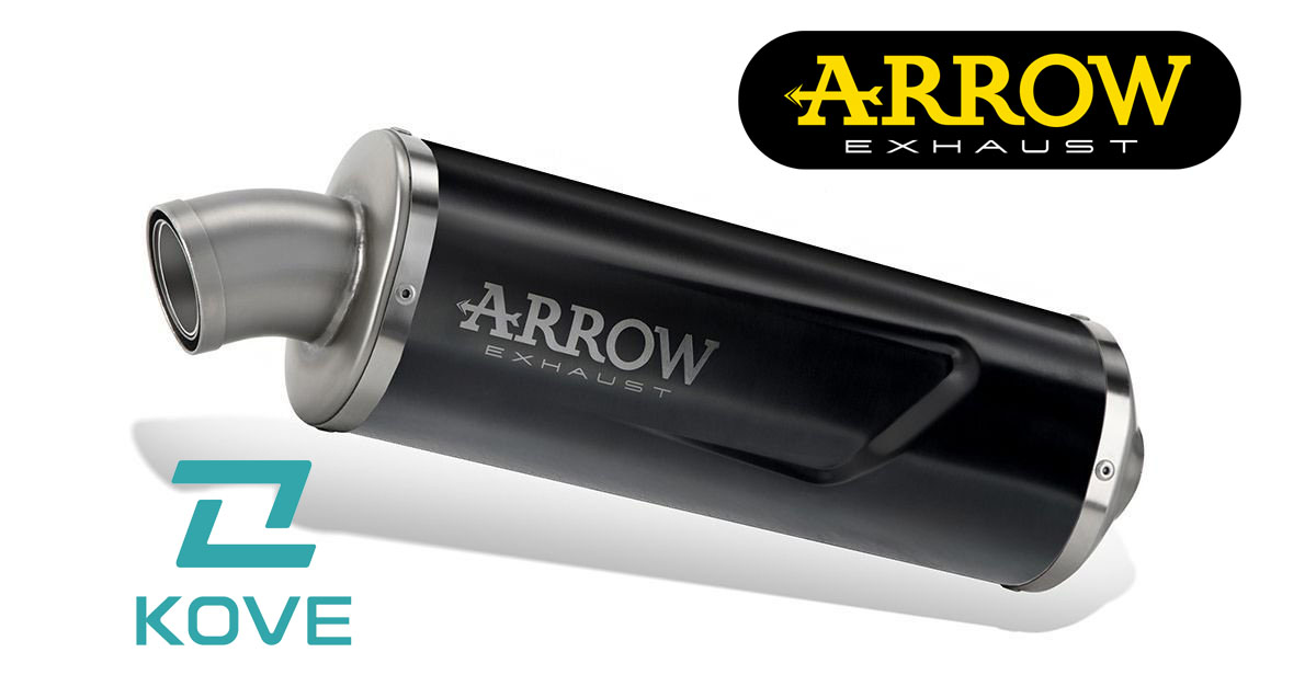 Arrow Indy Race EVO Aluminium 'Dark' Silencer - KOVE 800X