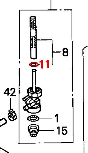 OEM Honda Fuel Tap Filter O-Ring - RD03/04 (1988-92) - Image 2