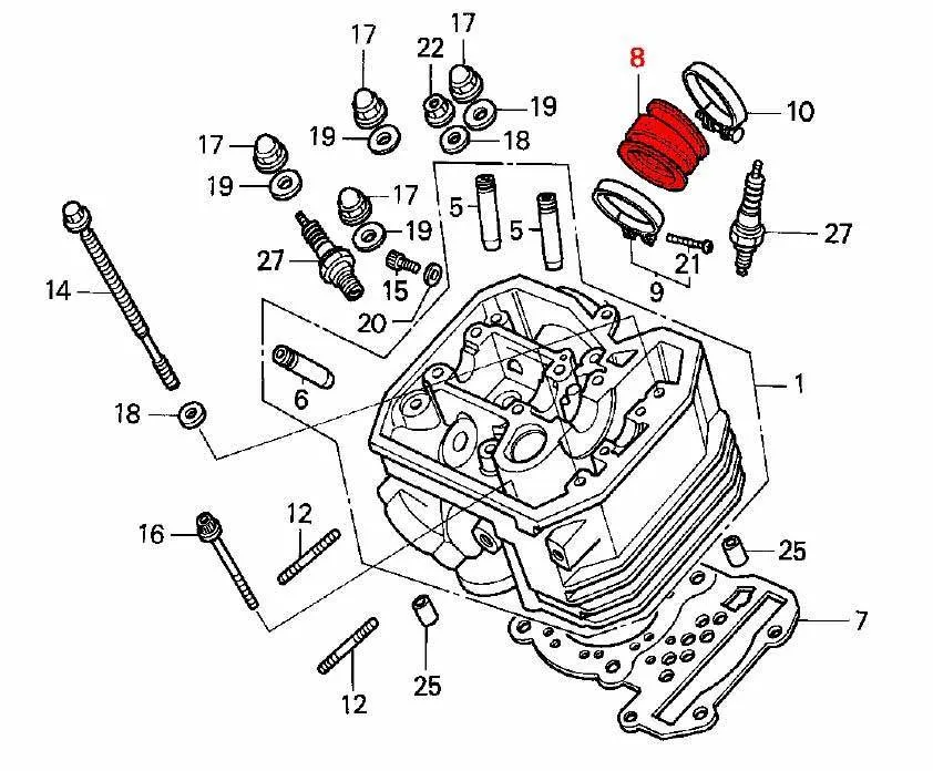Carburettor To Head Inlet Rubbers - Africa Twin XRV750 RD07/07A (1993-03) - Image 2