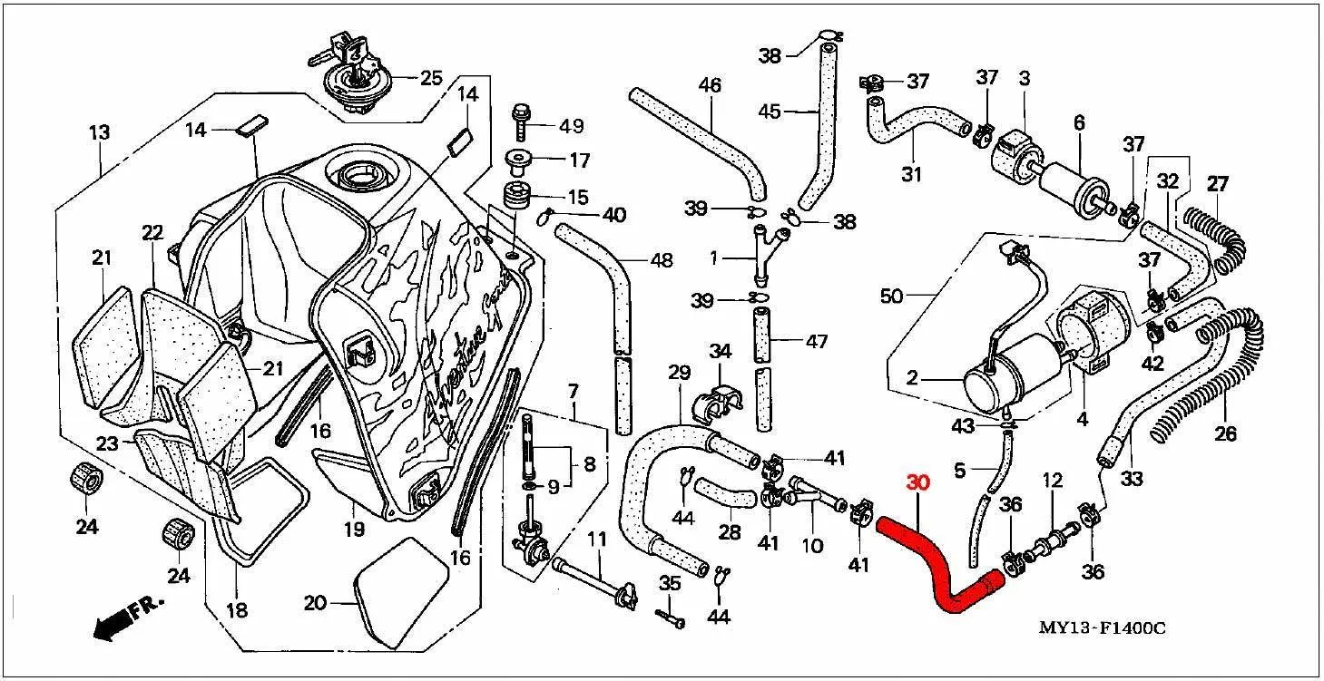 OEM Honda Fuel Tube E - RD07/07A (1993 - 03) - Image 2