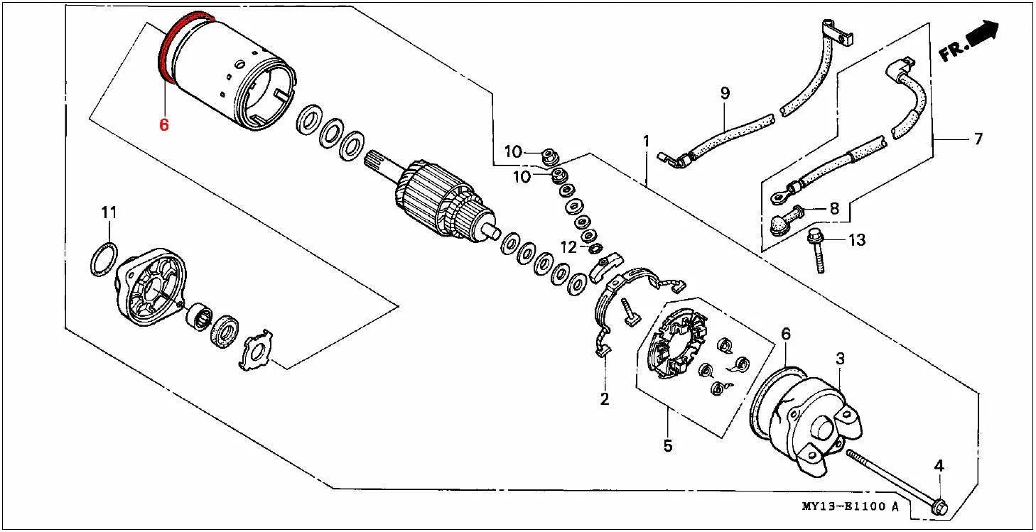 OEM Honda O-Ring Starter Motor - RD03/04/07/07A (1988 - 03) - Image 2