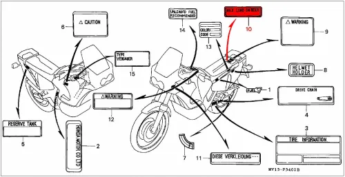 OEM Honda Decal - Luggage Carrier Caution - Image 3