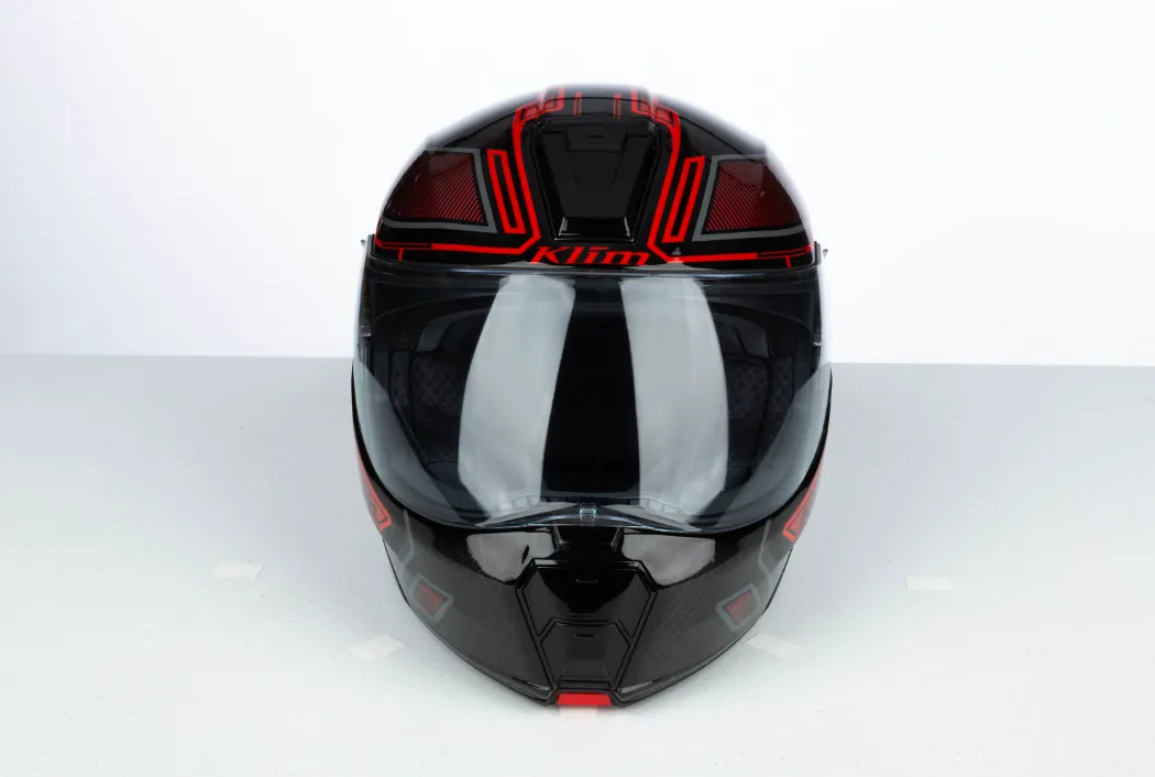 KLIM GT1 Expedition Helmet ECE - ENCRYPTED GLOSS BLACK REDROCK - Image 2