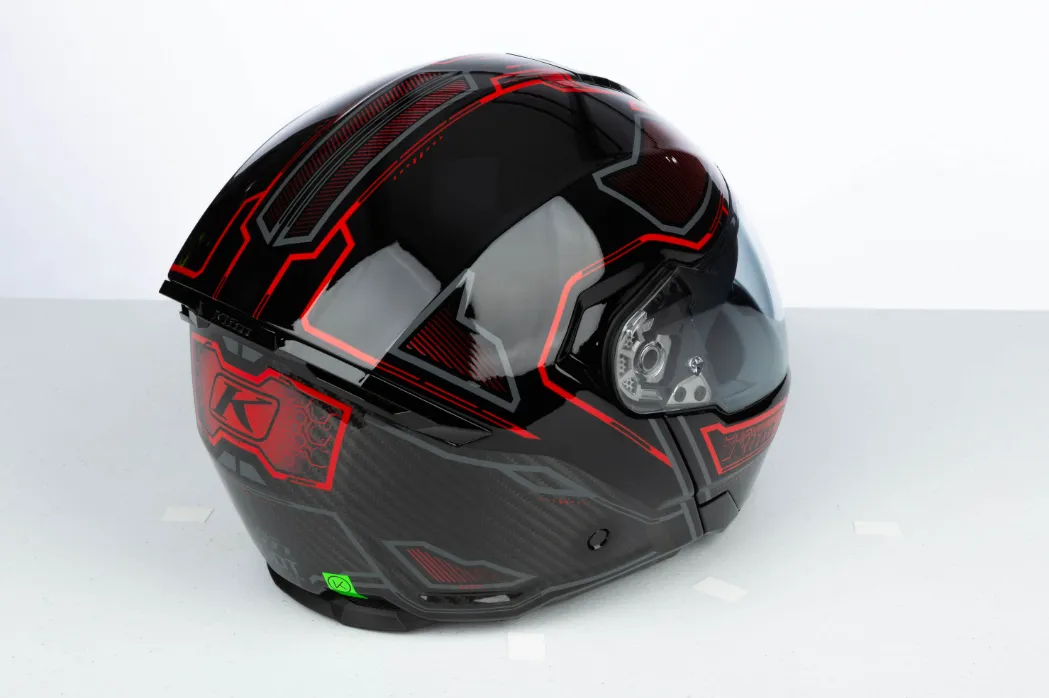 KLIM GT1 Expedition Helmet ECE - ENCRYPTED GLOSS BLACK REDROCK - Image 4