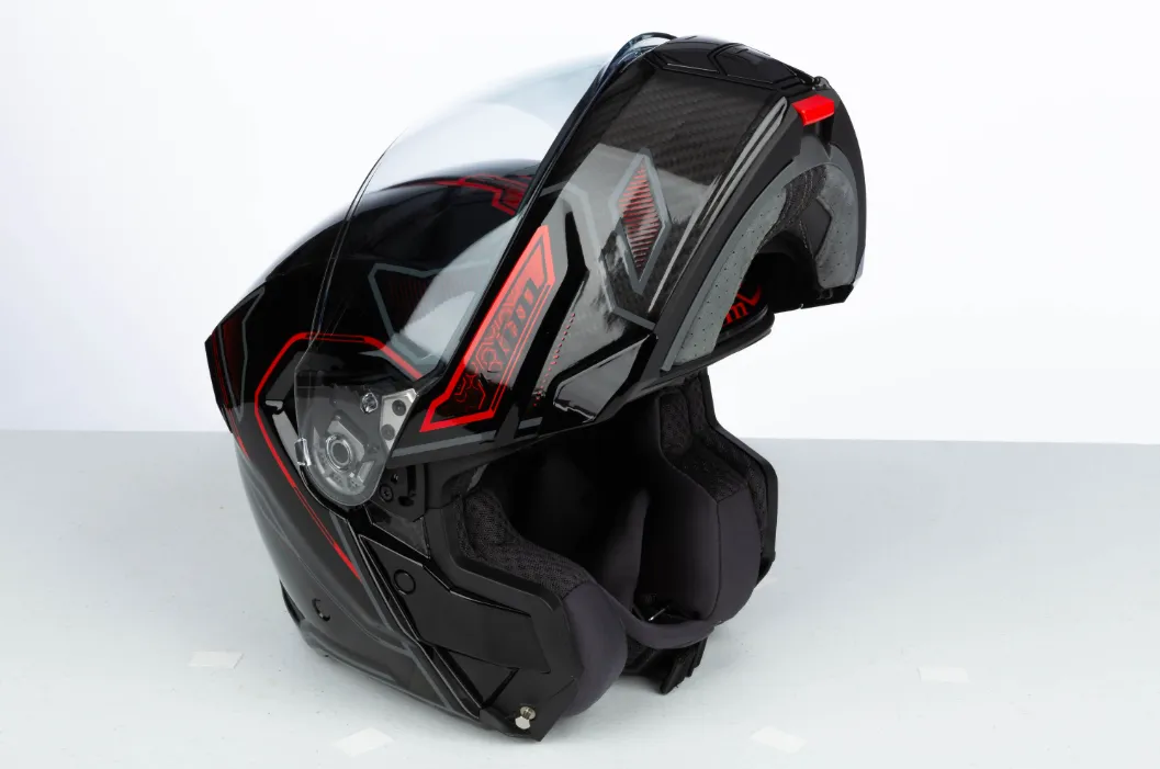 KLIM GT1 Expedition Helmet ECE - ENCRYPTED GLOSS BLACK REDROCK - Image 6