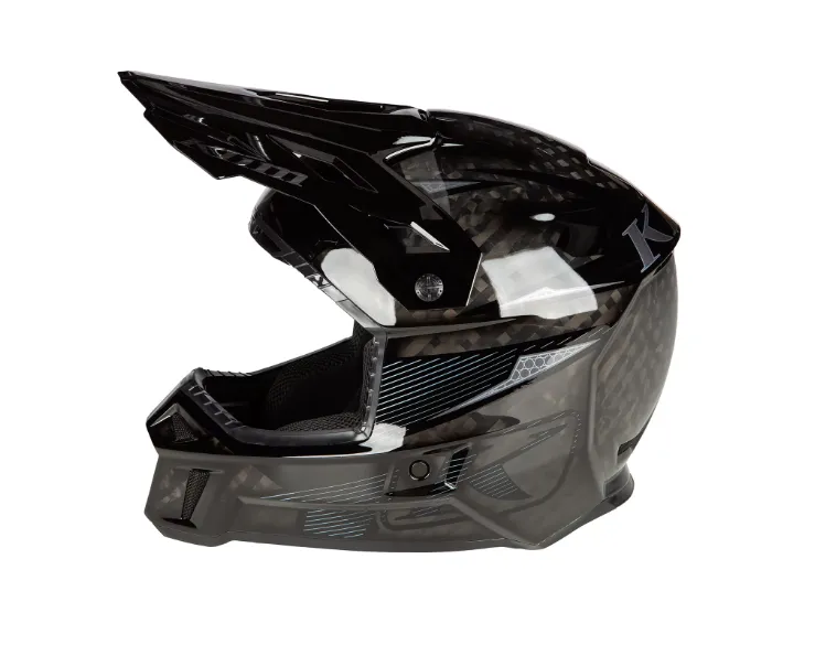 KLIM F3 Carbon Pro Off-Road Helmet ECE - STRIKER CARBON GLOSS BLACK - Image 3