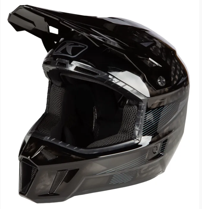 KLIM F3 Carbon Pro Off-Road Helmet ECE – STRIKER CARBON GLOSS BLACK