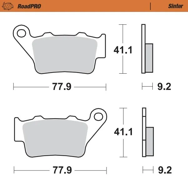 Moto-Master Roadpro Sintered Rear Brake Pads – Tenere 700 - Image 2