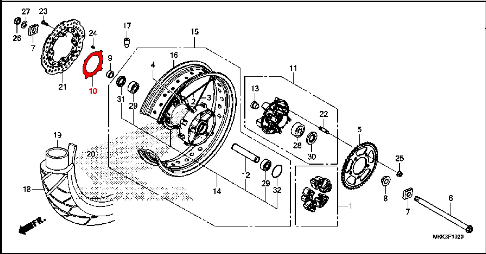 OEM Honda REAR ABS Ring - CRF1000 (All Models) - Image 2