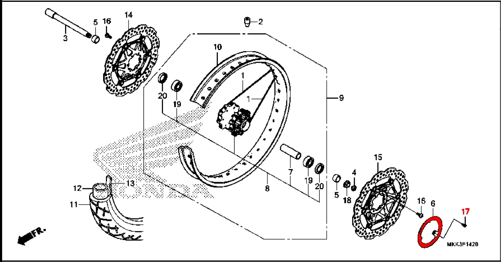 OEM Honda FRONT ABS Ring - CRF1000 (All Models) - Image 2