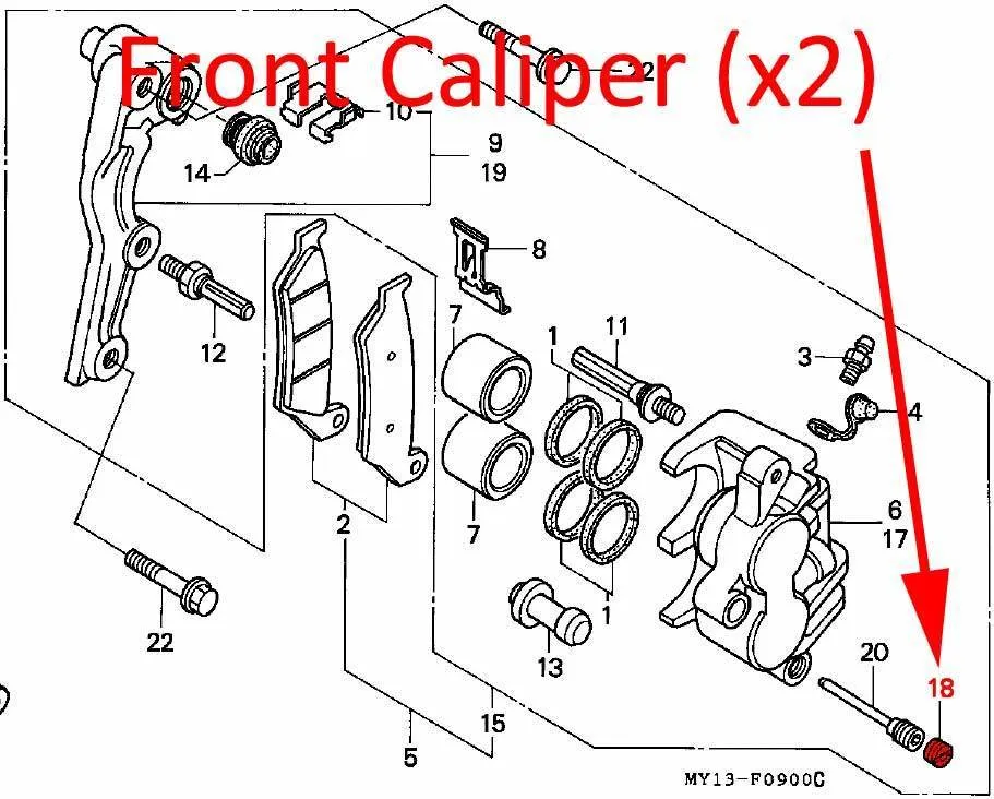 Caliper Pin Plug - XRV Africa Twin (1988 - 2003) - Image 2