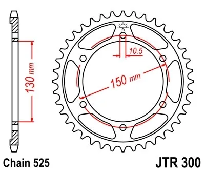 JT Rear Sprocket 49 Teeth For Africa Twin RD03 - Image 2