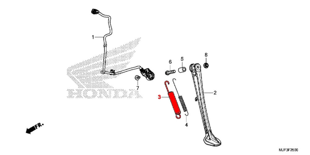 OEM Honda Sidestand Main Spring - CRF1000 / CRF1100 - Image 2