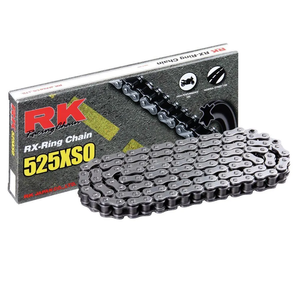 RK Racing Chain 525XSO124 XSO Series X-Ring Chain – BLACK