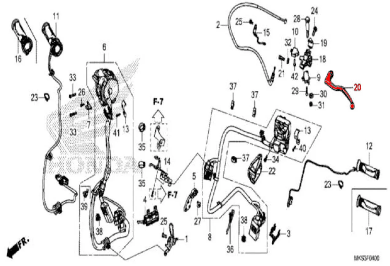 OEM Honda Clutch Lever - CRF1100 (All Models) - Image 2
