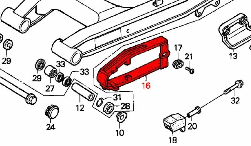 OEM Honda Chain Slider - RD03/RD04/RD07/RD07A (1988-03) - Image 3