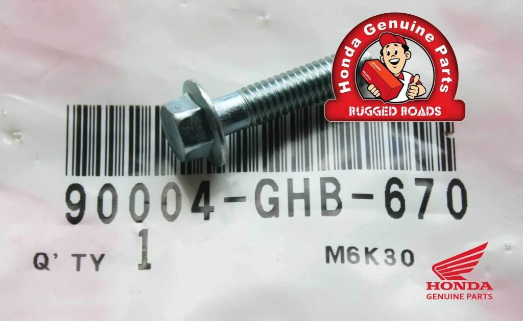 OEM Honda Bolt, Flange M6 X 25 - RD04/07/07A (1990 - 03)