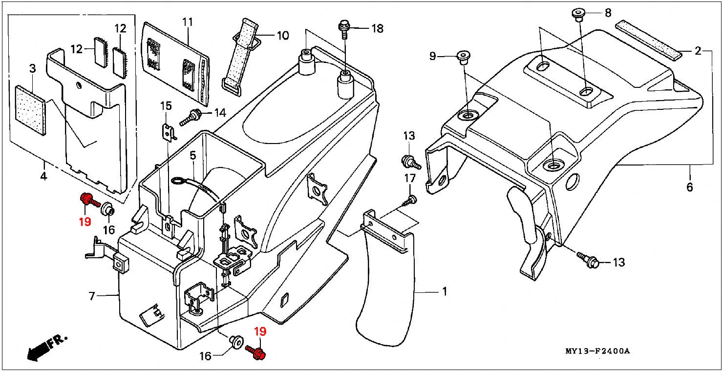 OEM Honda Screw Pan 6X20 Battery Box - RD07/07A (1993 - 03) - Image 2