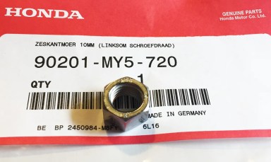 OEM Honda Mirror Nut, Hex 10Mm (Left Hand Thread) - RD07/07A (1993-03)