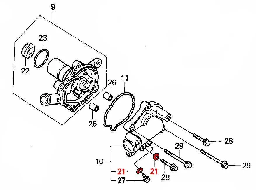 OEM Honda Washer, Sealing - RD03/04/07/07A (1988 - 03) - Image 2