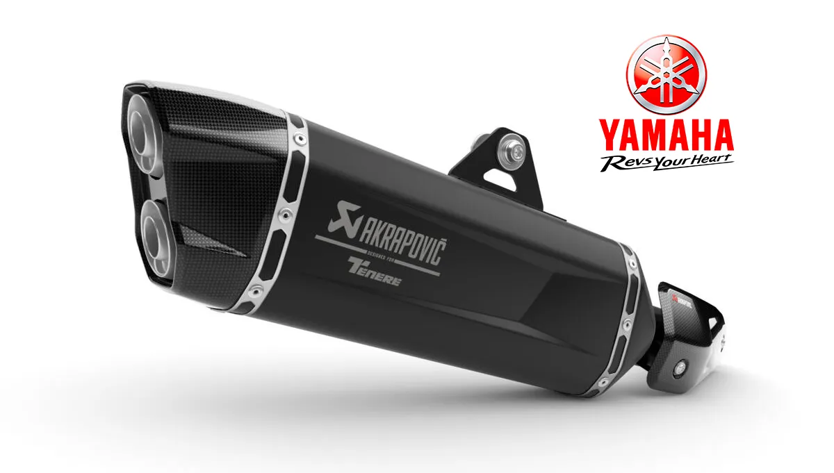 OEM Yamaha Akrapovic Titanium Black EUR5 Silencer - Tenere 700