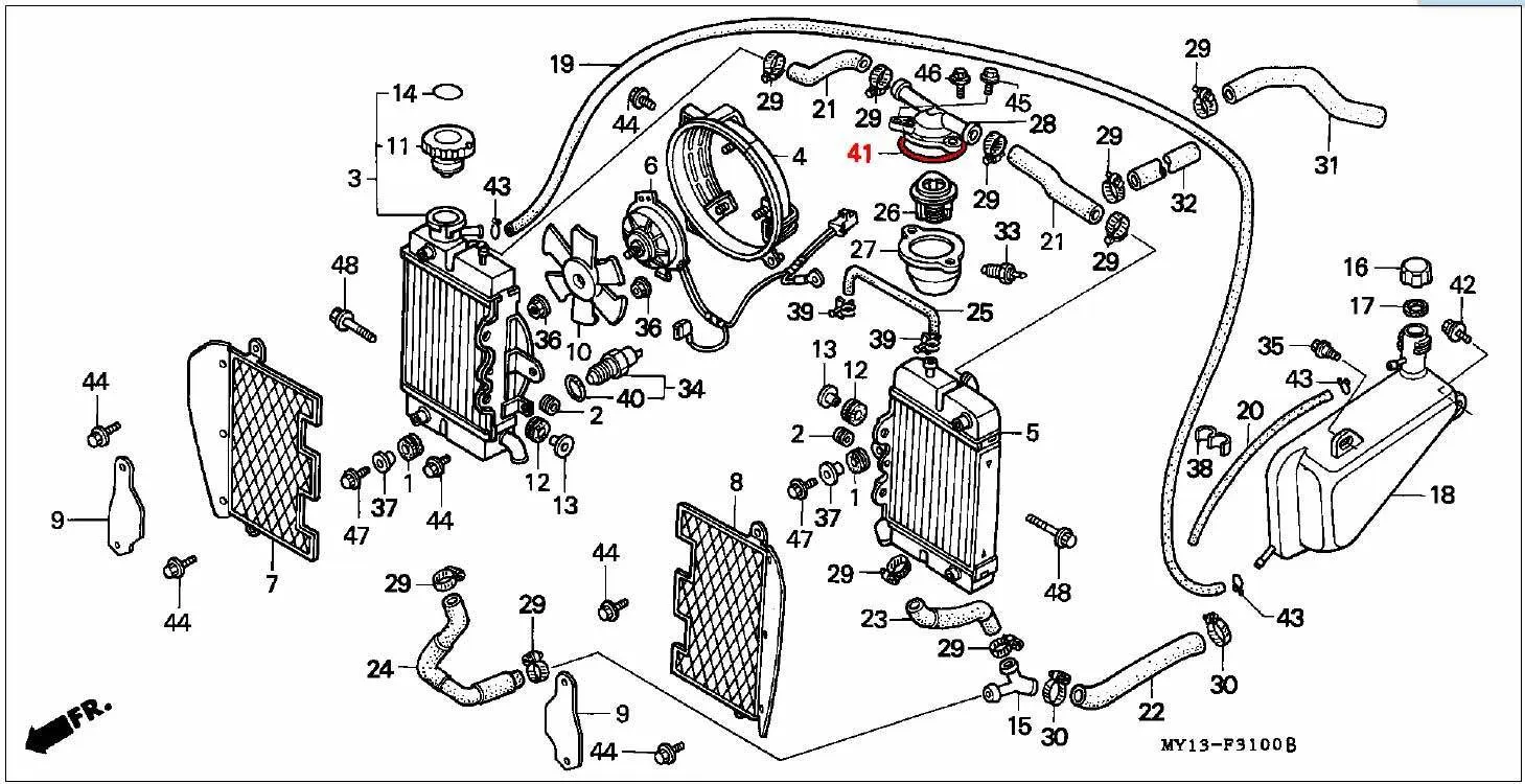OEM Honda O-RING 47.5X2 Thermostat - RD03/04/07/07A (1988 - 03) - Image 2