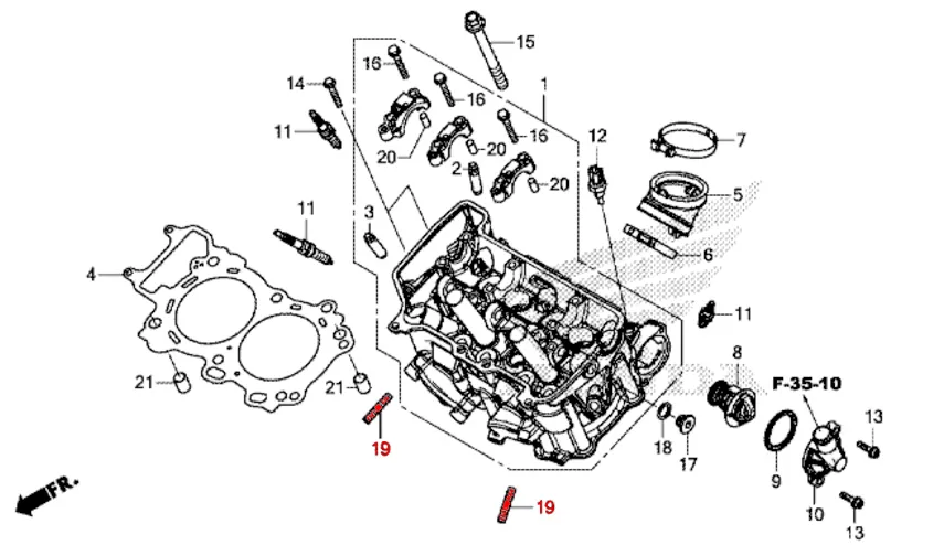 OEM Honda Exhaust Stud - CRF1000/CRF1100 - Image 2