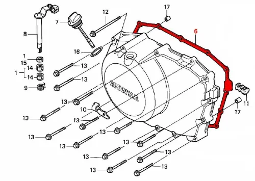 OEM Honda Gasket, Clutch Casing - RD03/04/07/07A (1988-03) - Image 2