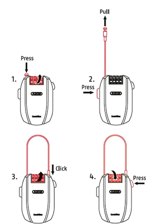 ABUS Combiflex Trip 125 - Cable Combination Lock - Image 2