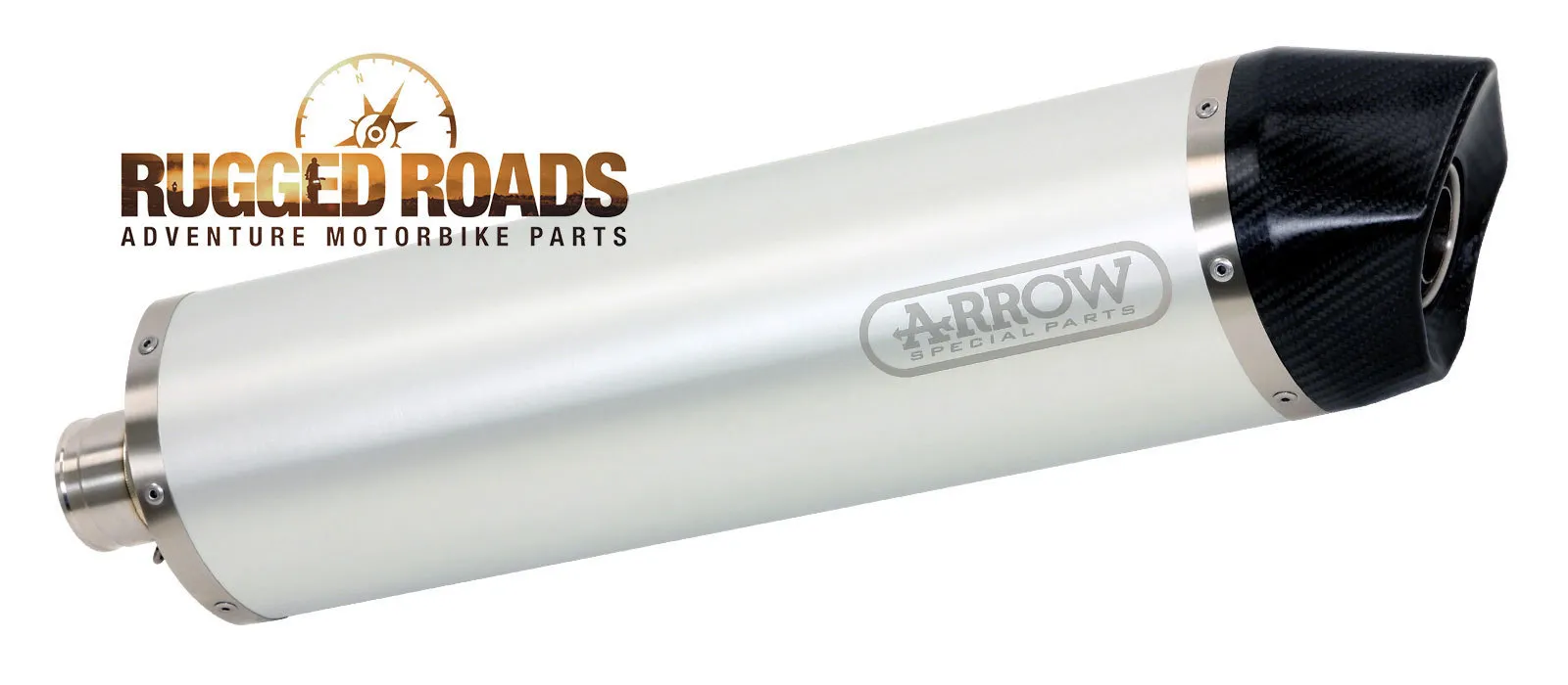 Arrow Maxi Race-Tech Aluminium Silencer With Carbon End Cap
