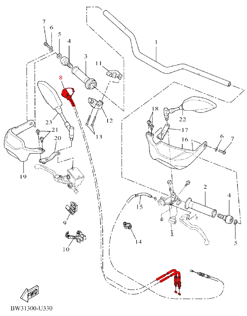 OEM Yamaha Throttle Cable Assembly - Tenere 700 - Image 2