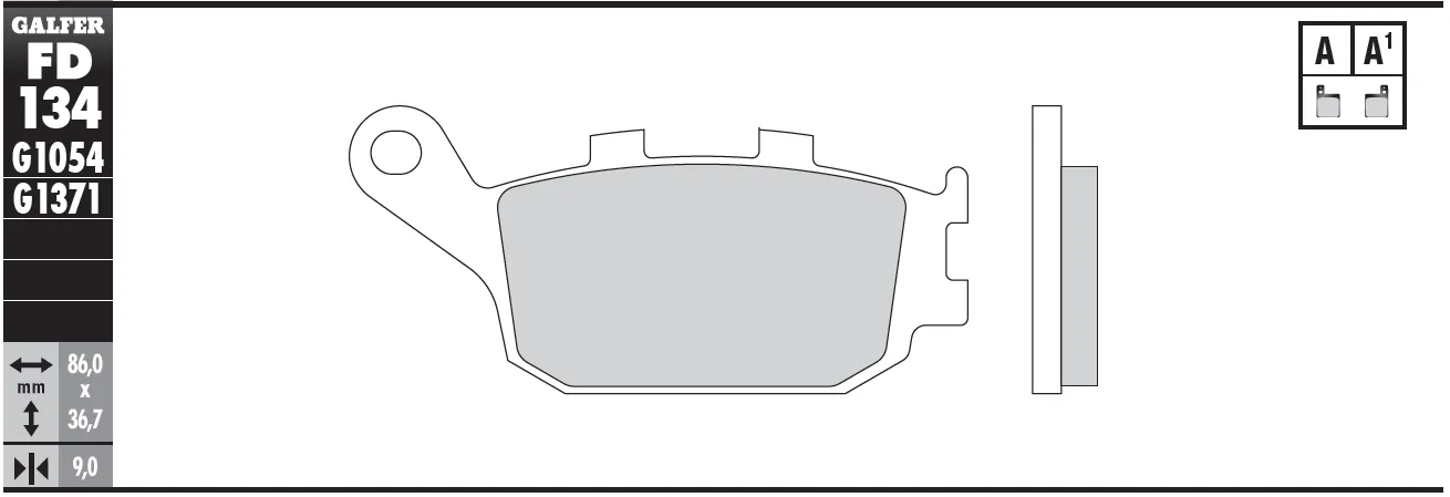 Galfer Sintered Rear Brake Pads – CRF1000/CRF1100