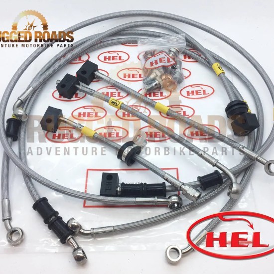 HEL Performance - Stainless Braided Brake Lines - FULL 7 Piece Kit - CRF1000 ABS (2016/17 Only)