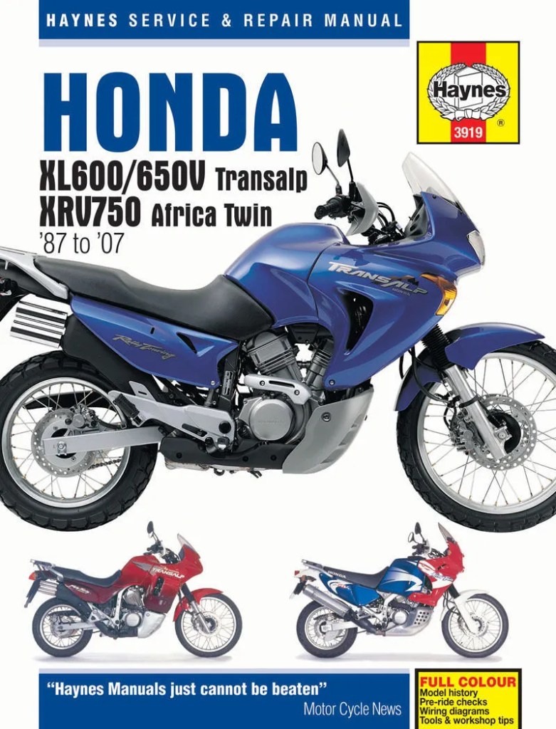 Haynes Workshop Manual - XRV750 Africa Twin, XL600/650V Transalp