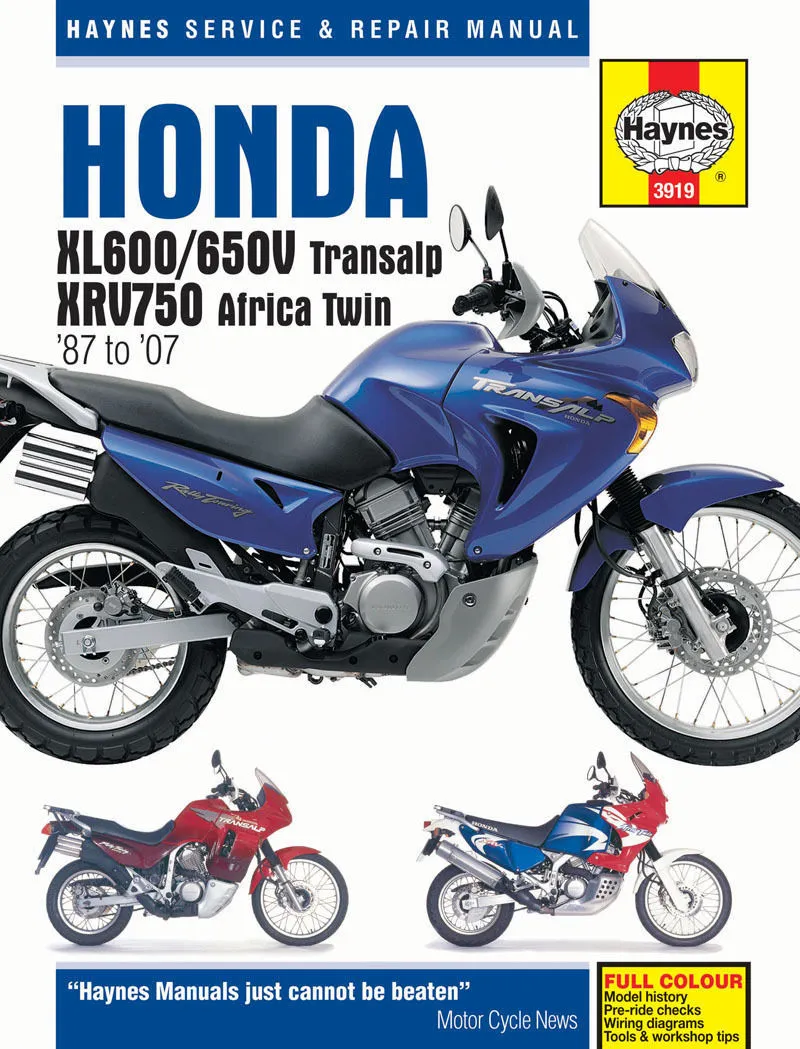 Haynes Workshop Manual - XRV750 Africa Twin, XL600/650V Transalp