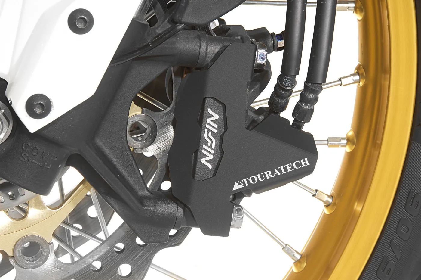 Black Front Brake Caliper Guards Honda CRF1100L & CRF1000 - All Models