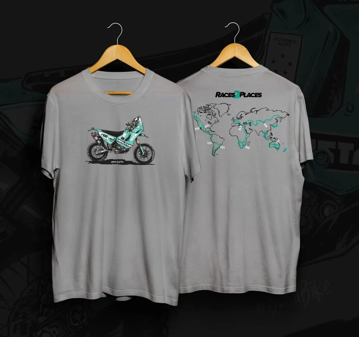 Lyndon Poskitt Racing T-shirt - Races to Places Basil Bike