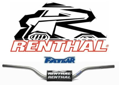 Renthal 28mm RC High Fatbar - Titanium With Bar Pad