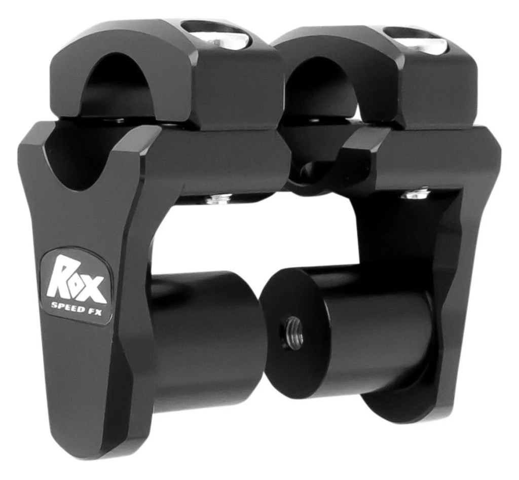 Rox Risers - Pivoting 1.3/4" Rise For 28mm Handlebars (Fatbars) - BLACK