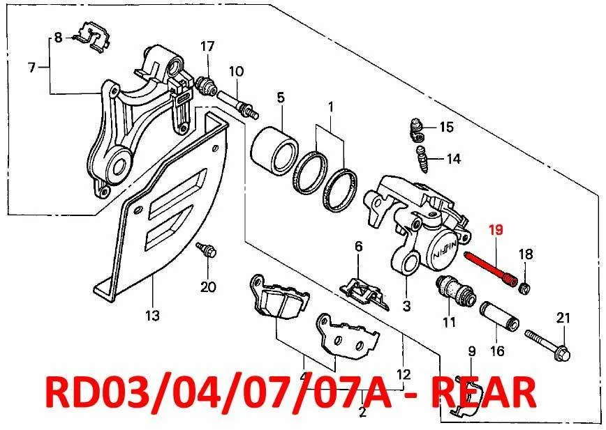 Brake Pad Retaining Pin - XRV Africa Twin - Image 3