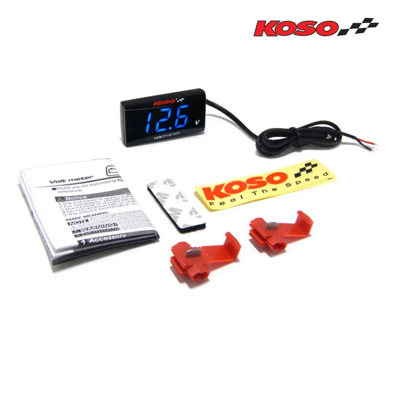 Koso Super Slim Volt Meter - Blue Or Red - Image 6