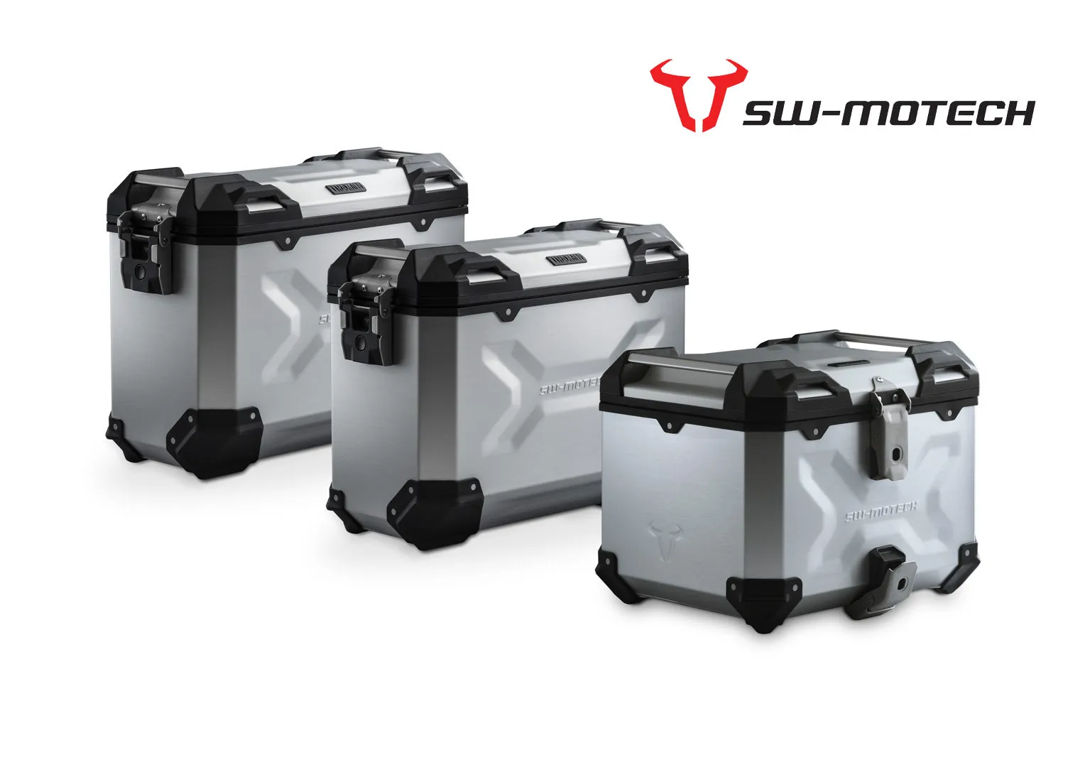 SW Motech TRAX Adventure Set Luggage. Silver For Honda CRF1000 Adventure Sport (2018>)