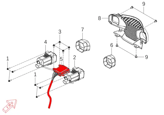 OEM KOVE Headlight Control Unit - 450 RALLY