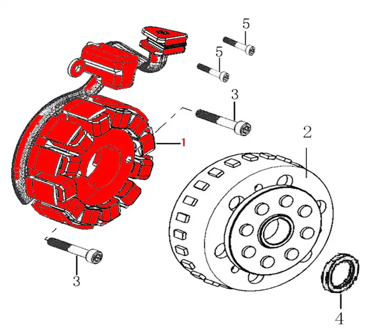 OEM KOVE Stator Assembly - 450 RALLY - Image 2